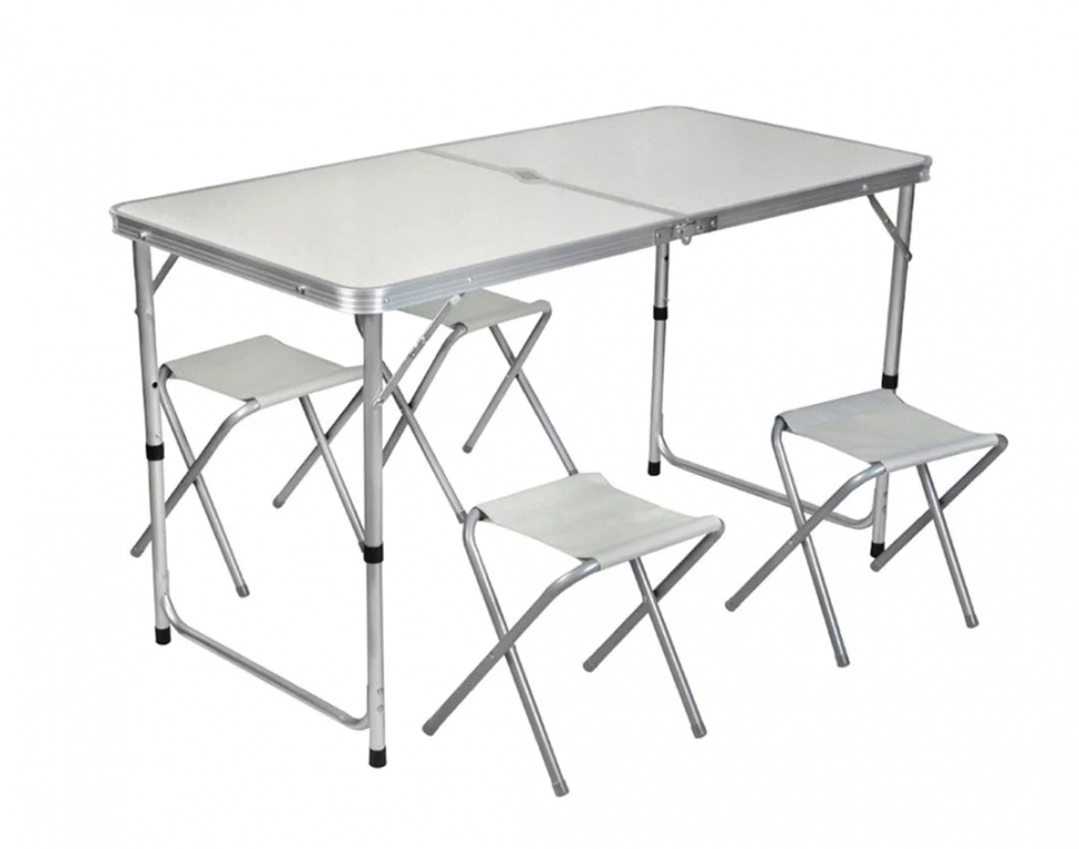 Набор мебели Helios PR-FX8812-C (стол + 4 табурета), алюминий